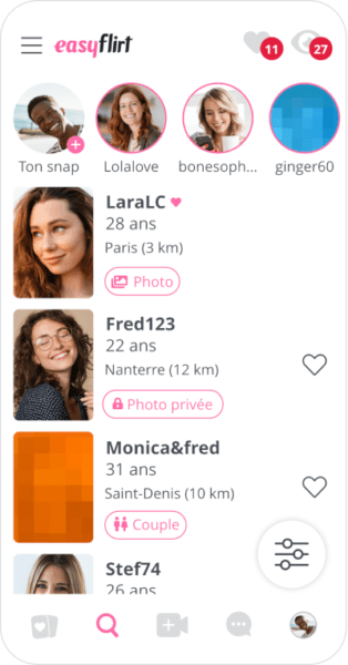 EasyFlirt recherche