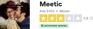 note Meetic sur truspilot