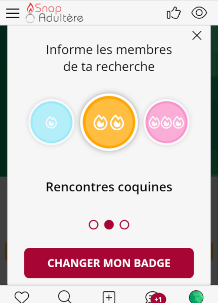 badge snap adultère