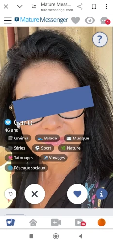 Mature Messenger sur mobile