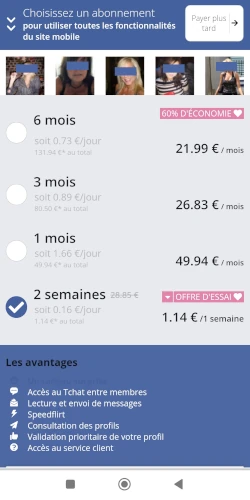 tarif Mature Messenger