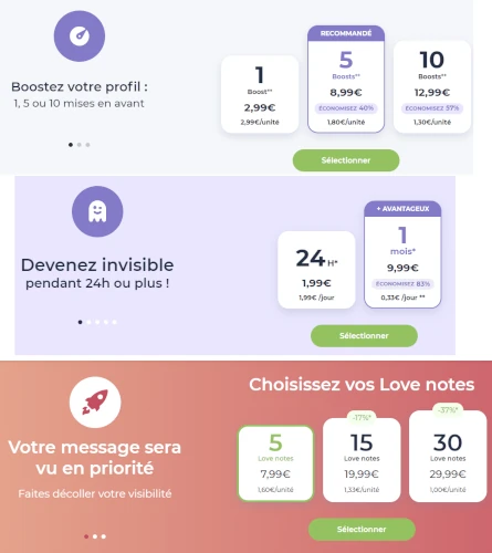 tarifs des options Disons Demain