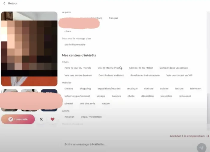 utiliser la messagerie disons demain avec succès pour discuter avec Nathalie