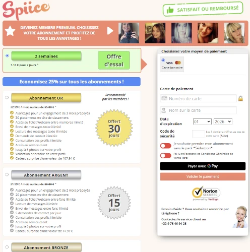tarifs Spiice